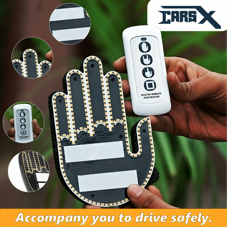CarsX LED Hand Gesture Light for Car with Remote ( Free Gift Worth Rs 299)