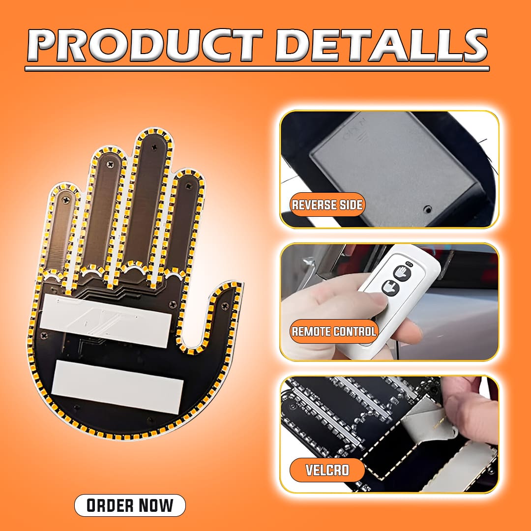 CarsX LED Hand Gesture Light for Car with Remote ( Free Gift Worth Rs 299)