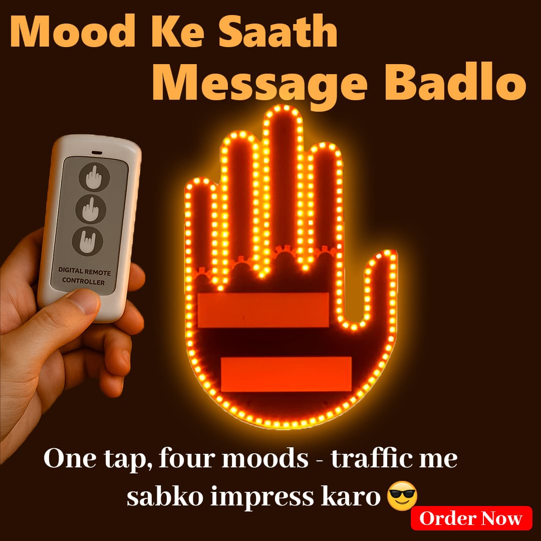 CarsX LED Hand Gesture Light for Car with Remote ( Free Gift Worth Rs 299)